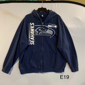 Blue Seattle Seahawk Zipper Hoodie